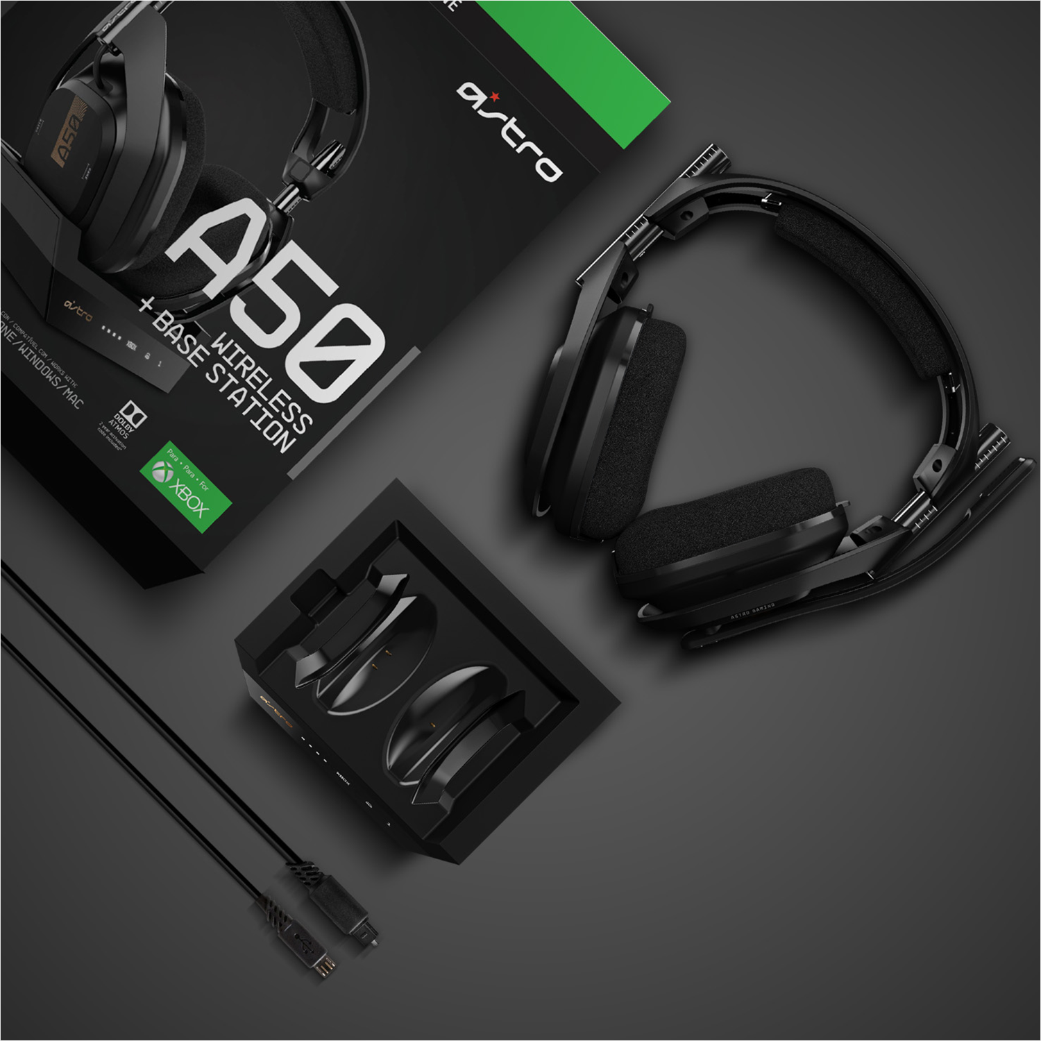 ヘッドホン ASTRO Gaming A50 WIRELESS +BASE STATION ASTRO GAMING A50 (2019) + Base Station | Gaming Headset, Schwarz
