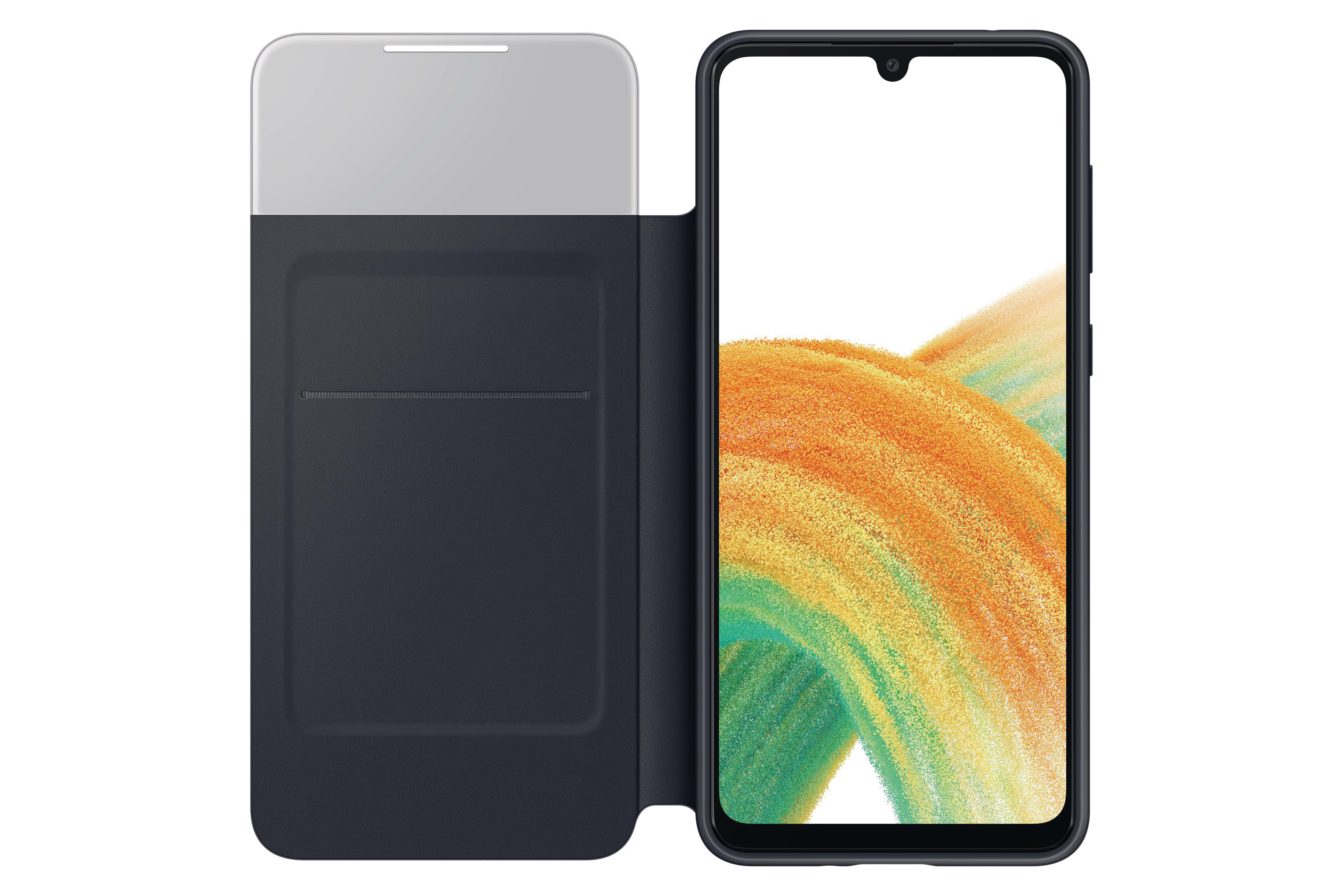 SAMSUNG S View Cover, 5G, Bookcover, A33 Samsung, Black Wallet