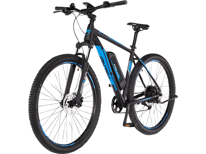FISCHER MONTIS EM 1724 Mountainbike (Laufradgröße: 29 Zoll, Herren-Rad, 422 Wh, Schwarz/Blau)