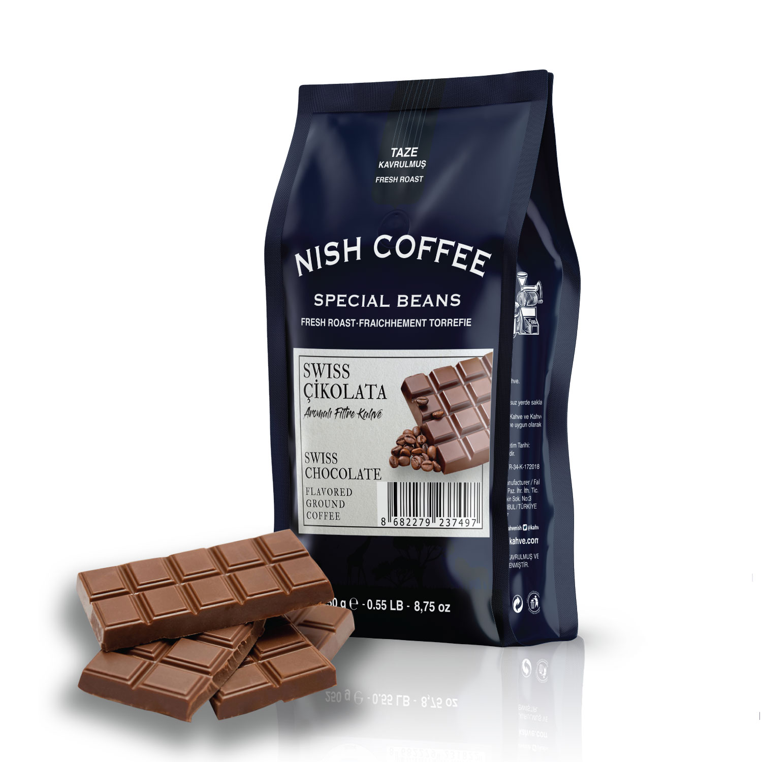 NISH Aromalı Filtre Kahve Swiss Çikolata 250 gr