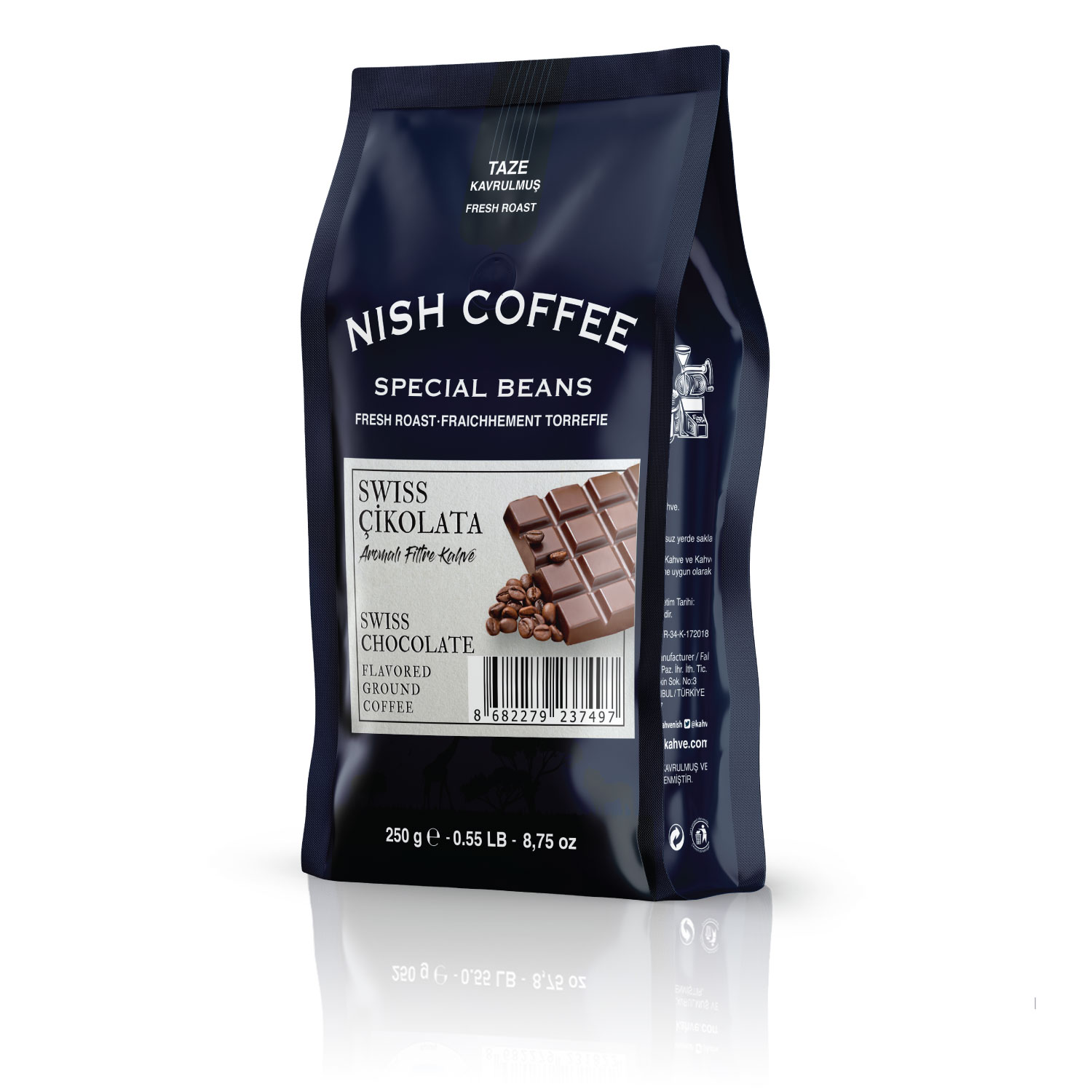 NISH Aromalı Filtre Kahve Swiss Çikolata 250 gr