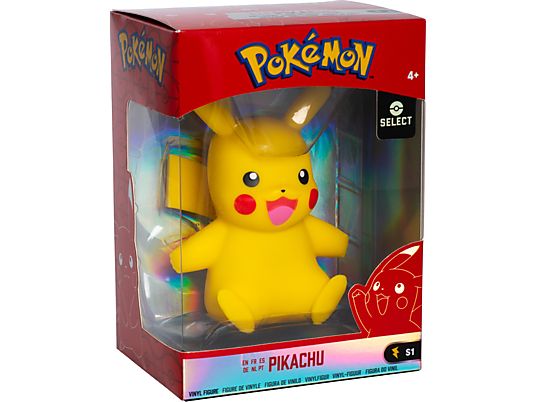JAZWARES Pokémon: Pikachu (10 cm) - Personaggi da collezione (Giallo/Rosso/Nero)