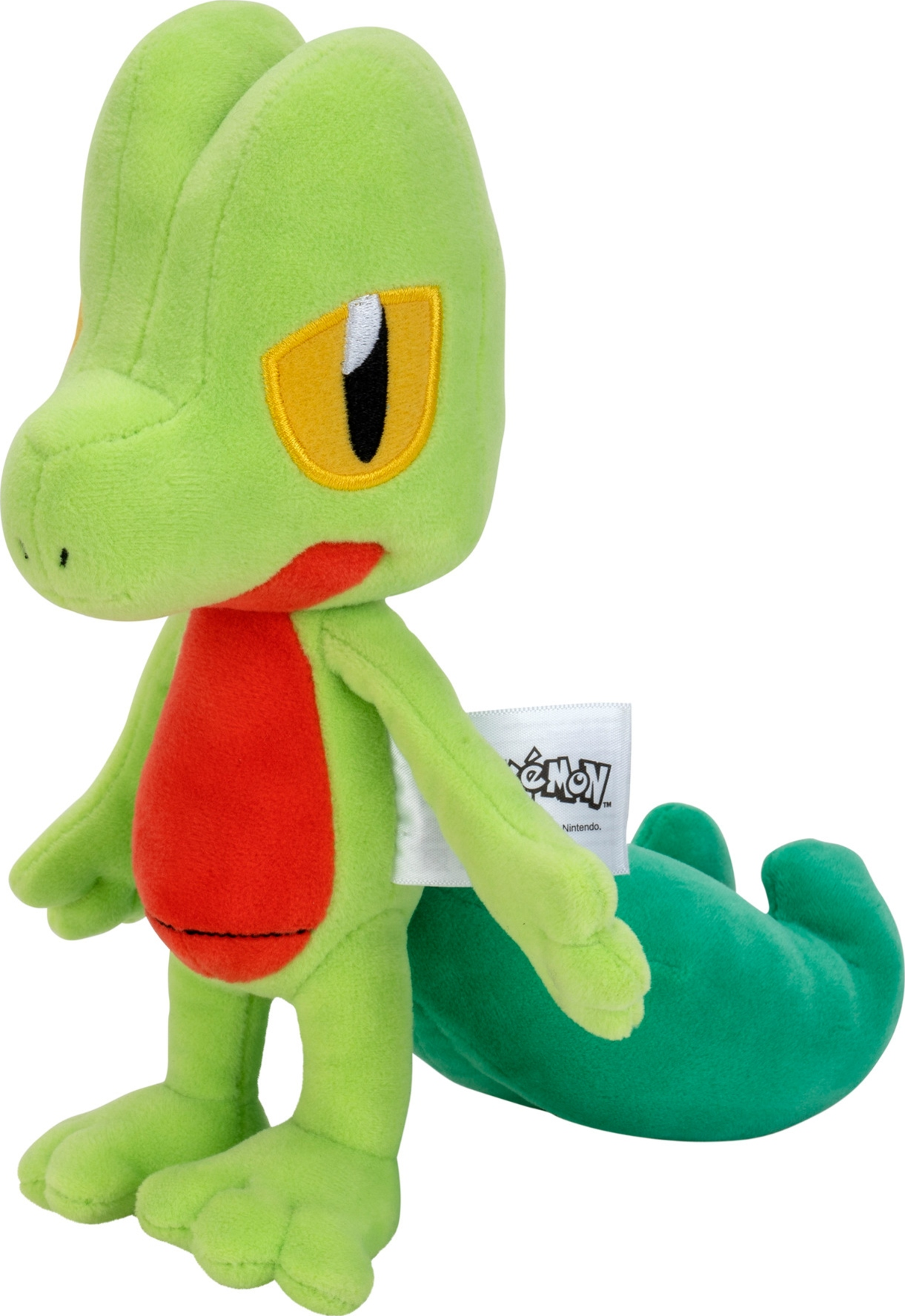 JAZWARES Pokémon: Geckarbor (20 cm) - Plüschfigur (Grün/Rot/Gelb)