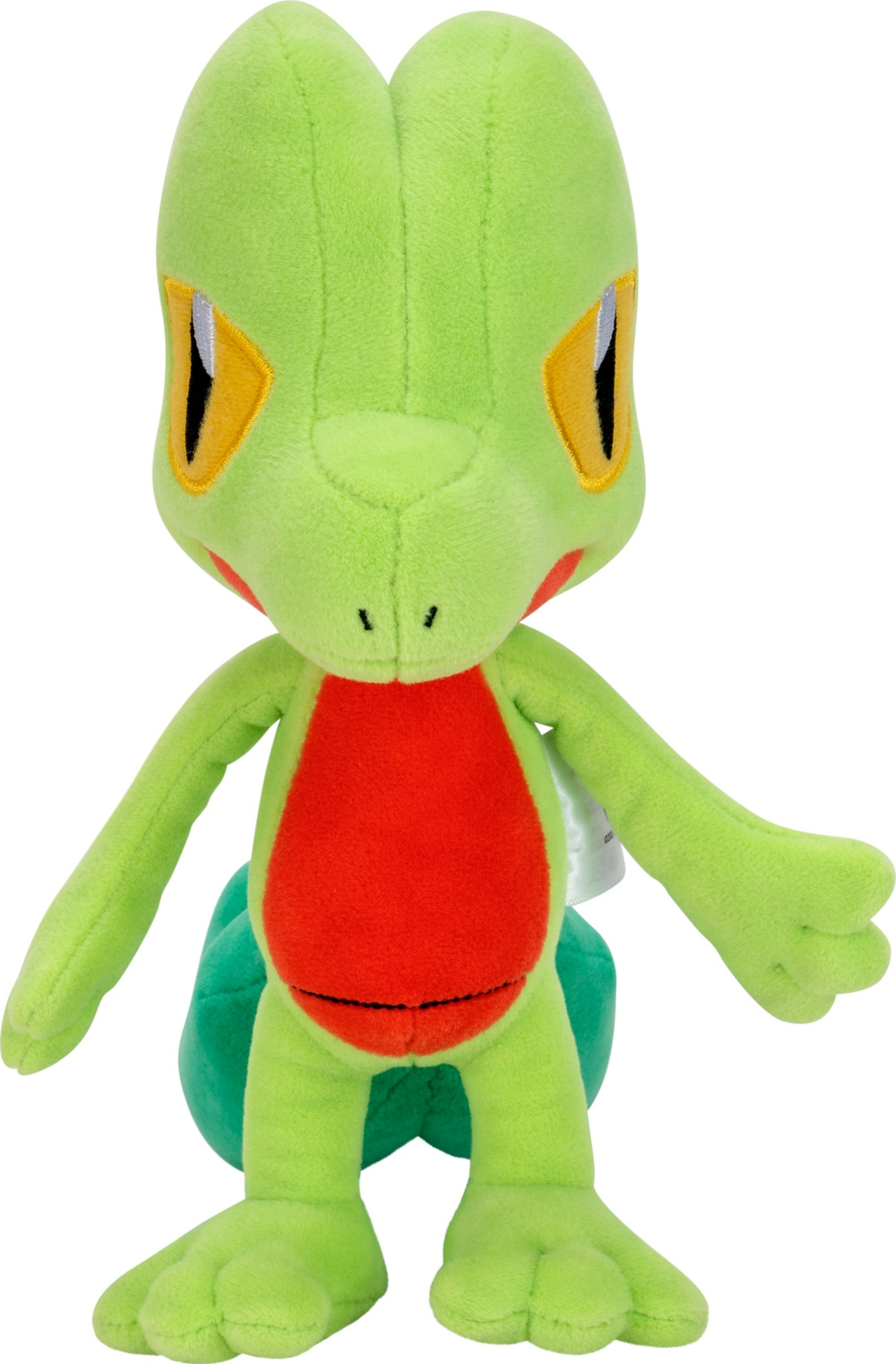 JAZWARES Pokémon: Geckarbor (20 cm) - Plüschfigur (Grün/Rot/Gelb)
