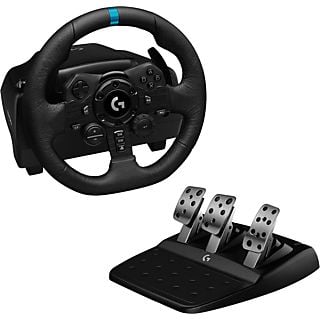 Volante - Logitech G G923, Para PS5, PS4, PC, Pedales personalizables, Escala 1:1, USB, Force Feedback, LED, Trueforce, Embrague programable, Negro