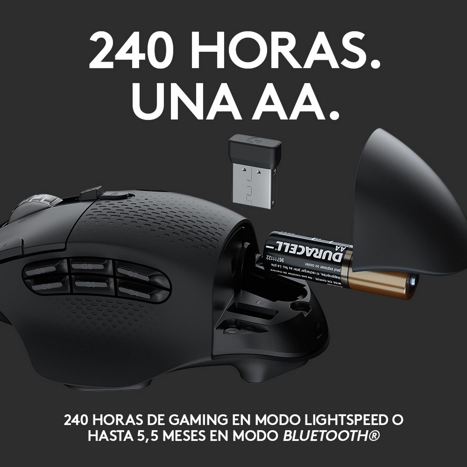 Horno negro con tres perillas y un asa. La puerta está parcialmente abierta.