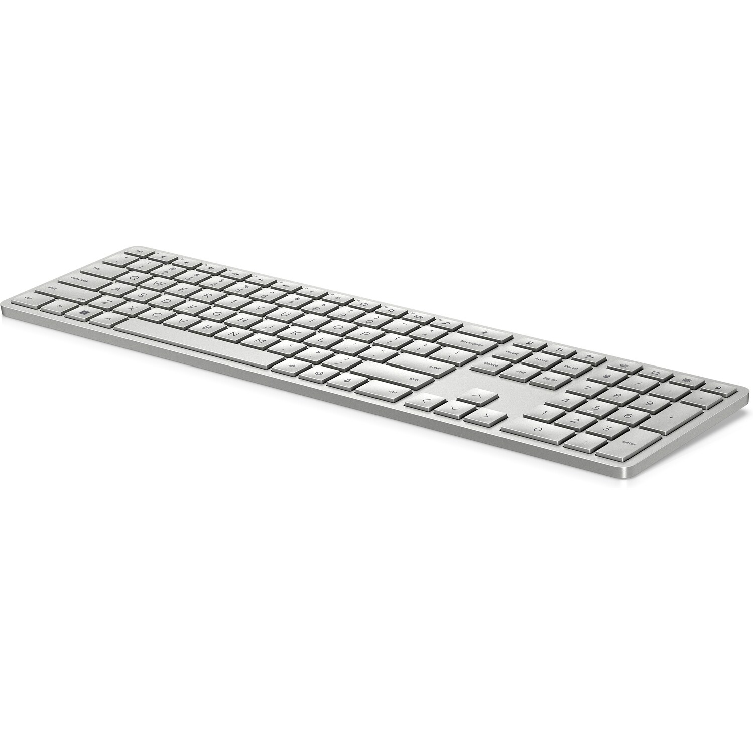 Teclado - Teclado inalámbrico programable HP 970, 3Z729AA, USB e Inalámbrico, Retroiluminación, Plata