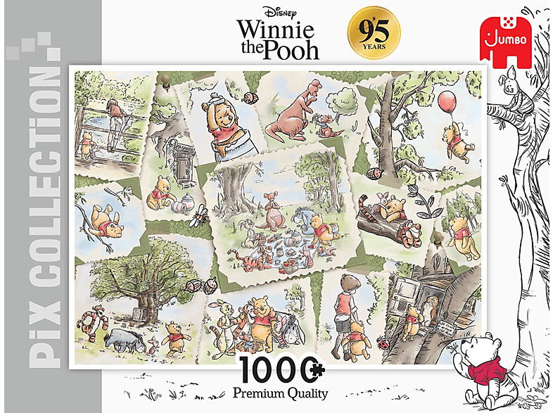 JUMBO Disney Classic Collection Mehrfarbig - Pooh the Puzzle Teile Anniversary Winnie 95th 1000