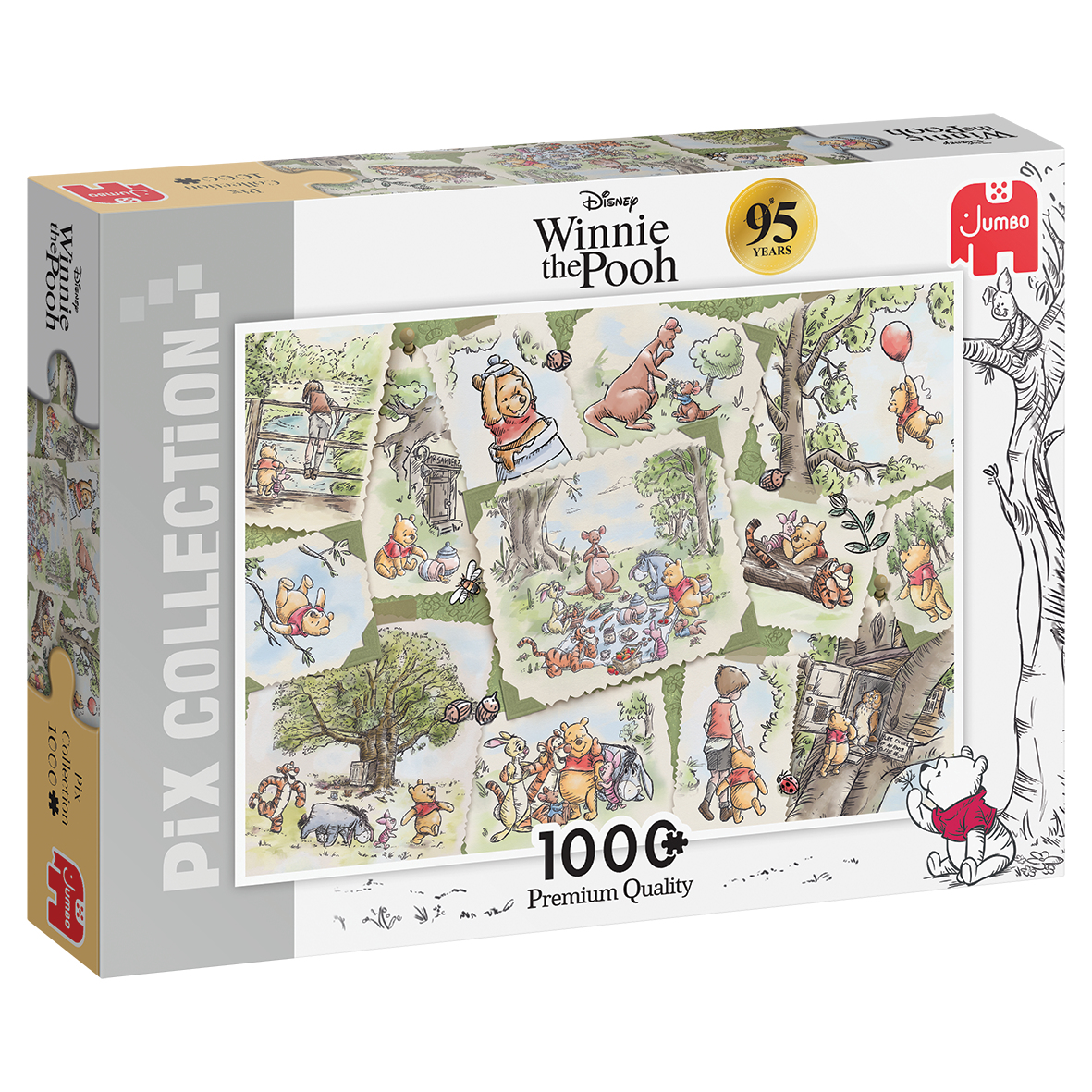 Pooh Teile Classic 1000 Mehrfarbig Anniversary - the Winnie Puzzle JUMBO Collection Disney 95th