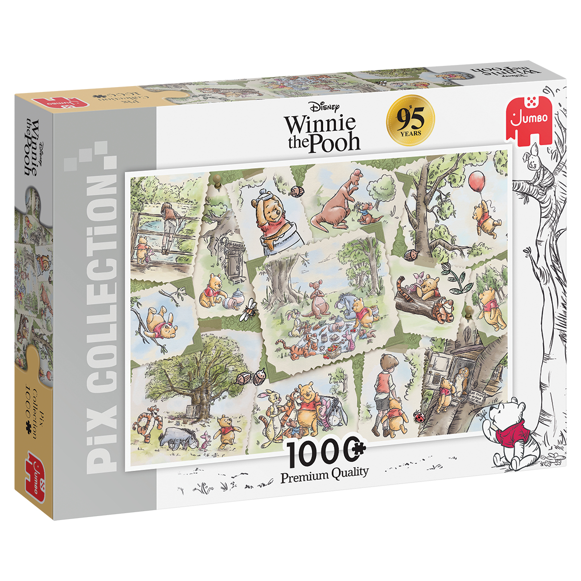 JUMBO Disney Classic Collection 95th Puzzle Teile - Anniversary Mehrfarbig the Pooh 1000 Winnie