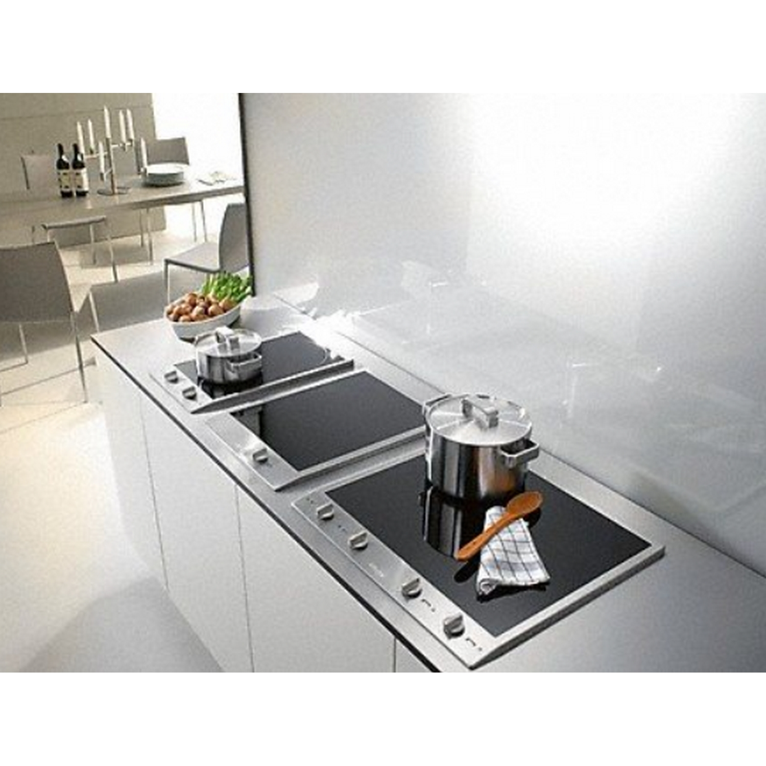 Encimera gas - Miele CS 1012-2 G, 3000 W, Para gas natural, butano y propano, 2 Quemadores, Inox