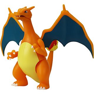 JAZWARES Pokémon: Glurak - Battle Feature (12 cm) - Sammelfigur (Orange/Gelb/Blau)