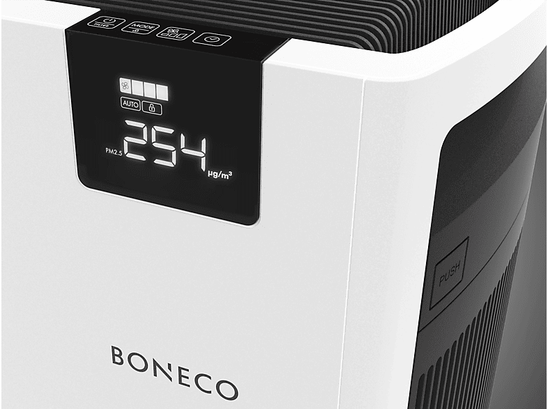 Thumbnail - BONECO P710 Luftreiniger Weiß/Schwarz (67 Watt, Raumgröße: 72 m², 2-in-1 Filterpacket: HEPA- und Aktivkohlefilter)