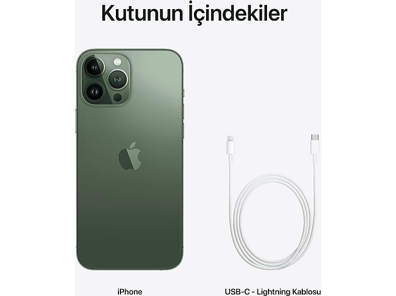 Appleでメンテ完了BT100グリーンのiPhone 13 Pro 512GB APPLE iPhone 13 Pro Max 512GB Akıllı Telefon Yeşil MND13TU/A Fiyat