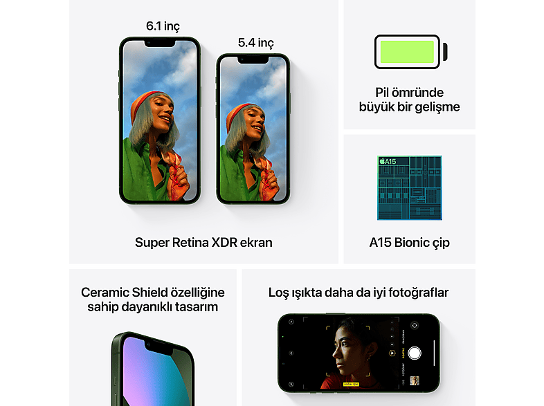 APPLE iPhone 13 512GB Akıllı Telefon Yeşil MNGM3TU/A Fiyat