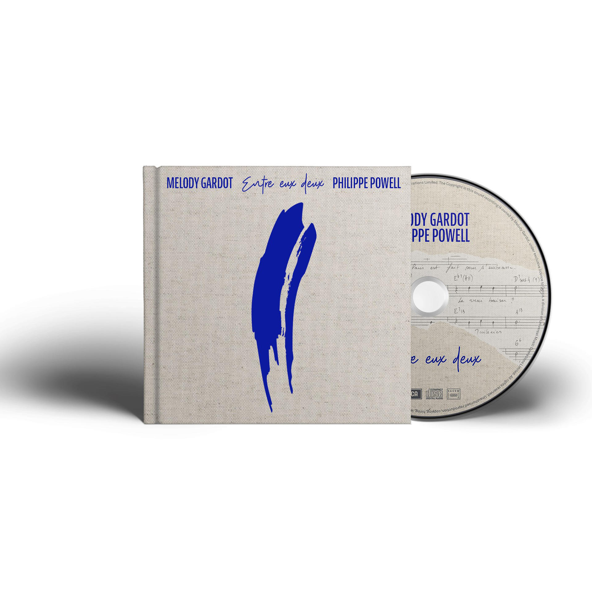 CD-hoes en -schijf van Melody Gardot, “Entre eux deux”.