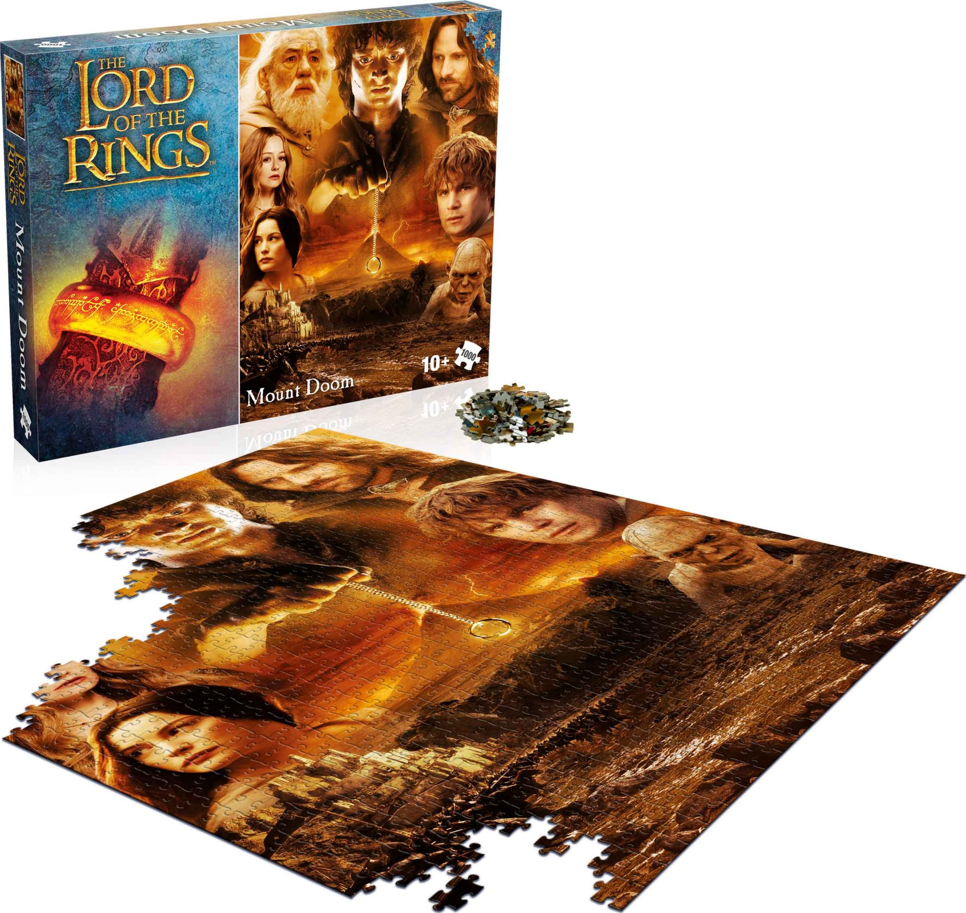 WINNING MOVES Seigneur des Anneaux - Mount Doom (1000 pièces) - puzzle (Multicolore)