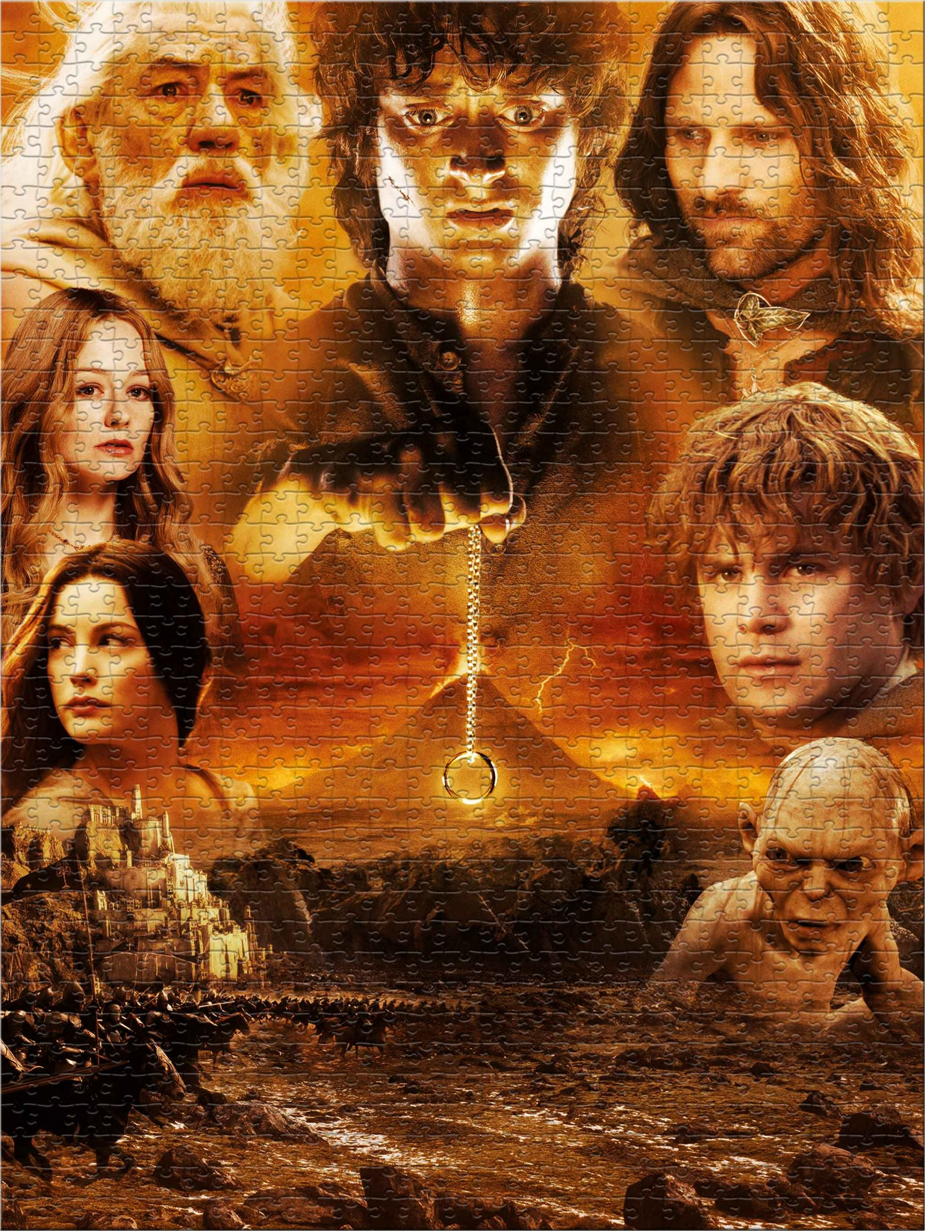 WINNING MOVES Seigneur des Anneaux - Mount Doom (1000 pièces) - puzzle (Multicolore)