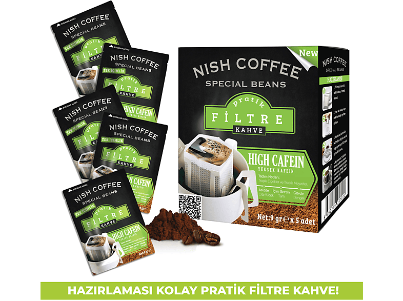 NISH Yüksek Kafeinli 10g Pratik Filtre Kahve_2