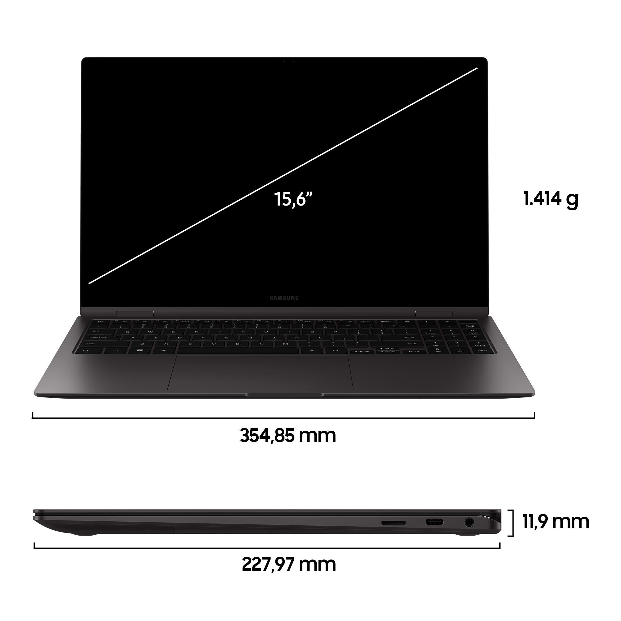 SAMSUNG Galaxy Book2 Pro 360 EVO - 15,6 Zoll - Intel® Core™ i7 i7-1260P  - 16 GB - 512 GB - Intel® Iris® Xᵉ - Windows 11 Home