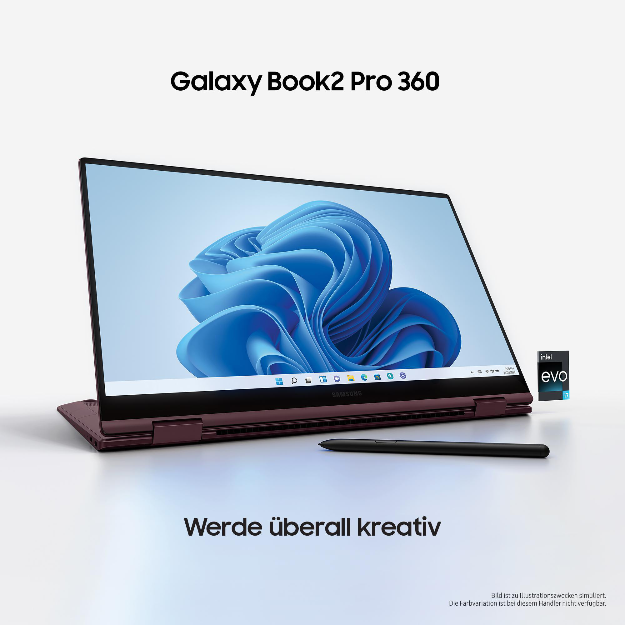 SAMSUNG Galaxy Book2 Pro 360 EVO - 15,6 Zoll - Intel® Core™ i7 i7-1260P  - 16 GB - 256 GB - Intel® Iris® Xᵉ - Windows 11 Home