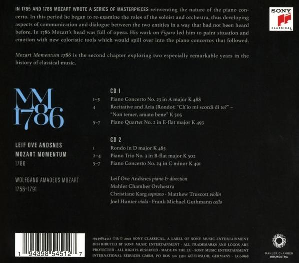 Rückseite einer CD-Hülle mit Text, der Musiktitel auflistet. Text in Blau und Weiß. Brauner Hintergrund.