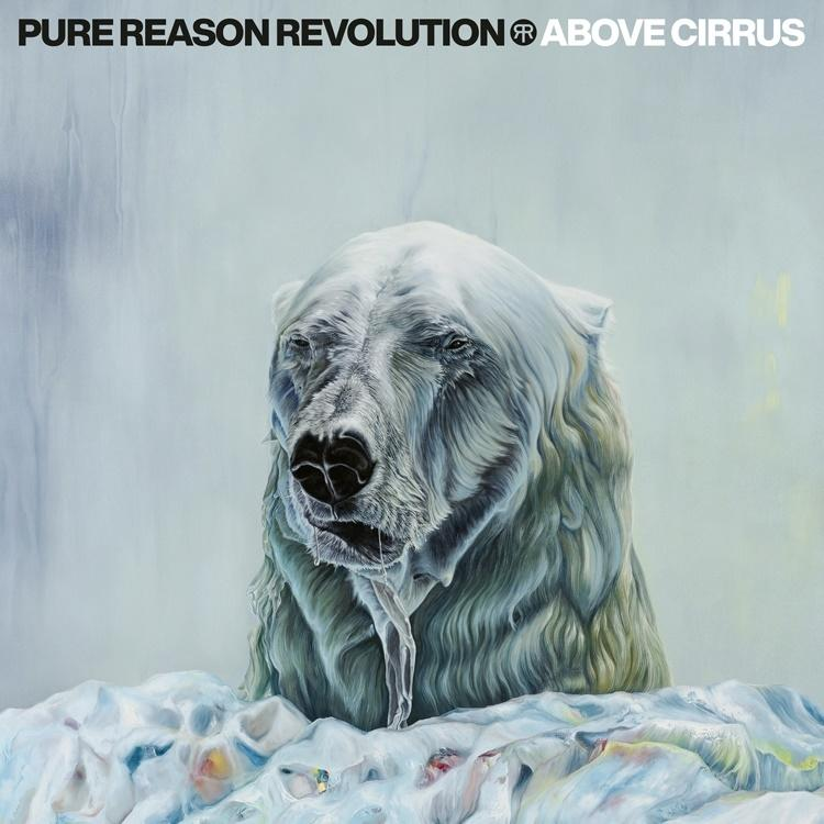 Albumcover mit Eisbär, Wasser tropft aus dem Gesicht. Der Titel lautet 'Above Cirrus'.