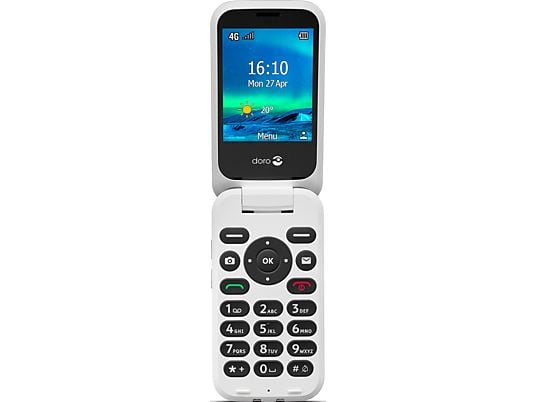 DORO 6820 - Cellulare richiudibile (Nero/Bianco)