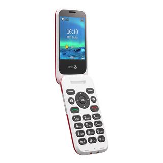 DORO 6820 - Telefono a conchiglia (rosso/bianco)