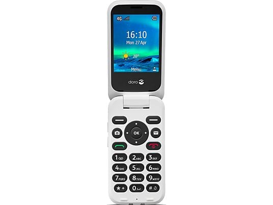 DORO 6820 - Téléphone mobile à clapet (Rouge/Blanc)