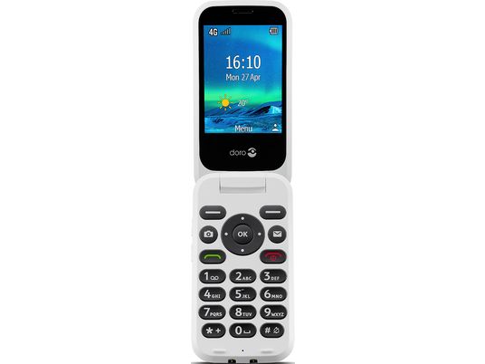 DORO 6880 - Téléphone mobile à clapet (Rouge/Blanc)