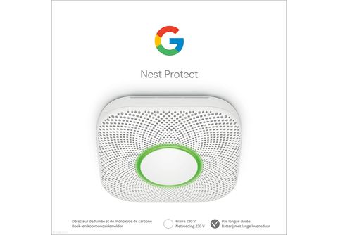 Black Friday | Google Nest Protect 2E Gen. Rook- En Koolmonoxidemelder  (Batterijvoeding) Kopen? | Mediamarkt