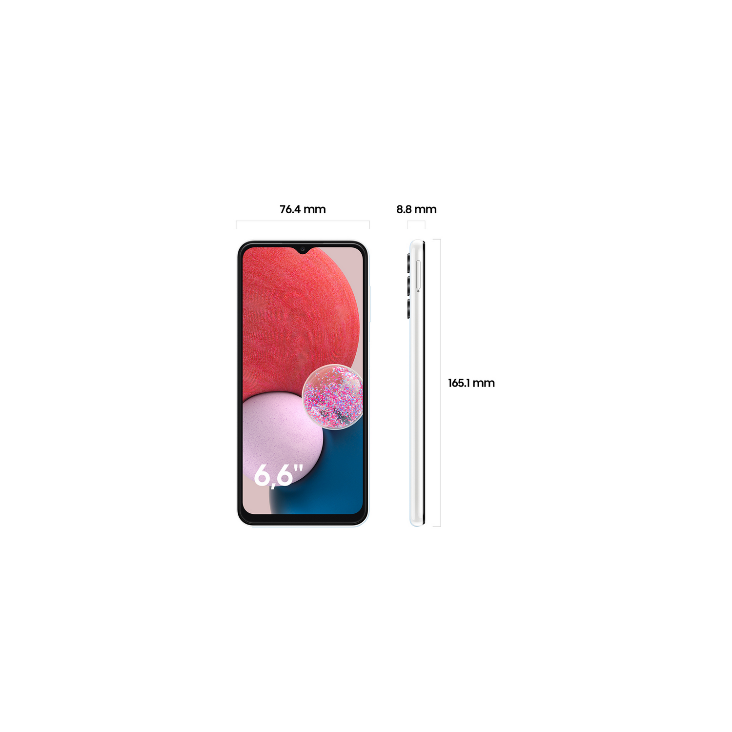 Samsung Galaxy A13, Blanco, 64 GB, 4 GB RAM, 6.6" FHD+, Samsung Exynos 850, 5000 mAh, Android 12