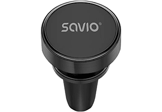 SAVIO szellőzőrácsra rögzíthető mágneses mobiltelefon tartó, fekete (CH-02)