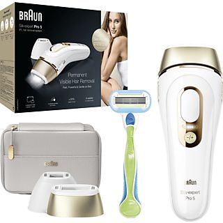 BRAUN Silk Expert Pro 5 PL5154 - Dispositif d’épilation à la technologie de lumière intense pulsée (Doré/blanc)