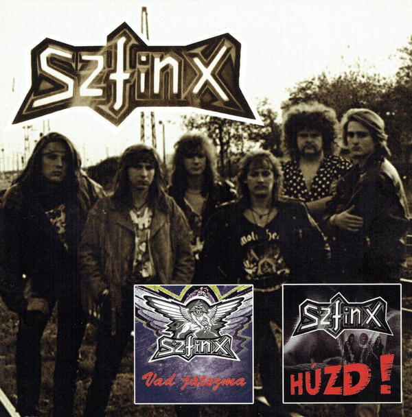 Szfinx zenekarral ellátott albumborító. Hat férfi egy ipari háttér előtt. Két albumborító alul.