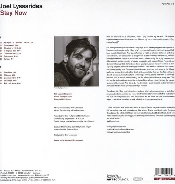 Joel Lyssarides - Stay Now (Vinyl) Black (180g Vinyl) -