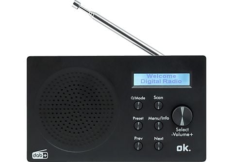 OK. ORD 101 BT-B-1 Tragbares Digitalradio, FM, DAB+, DAB, Bluetooth,  Schwarz DAB/DAB+ Radios | MediaMarkt