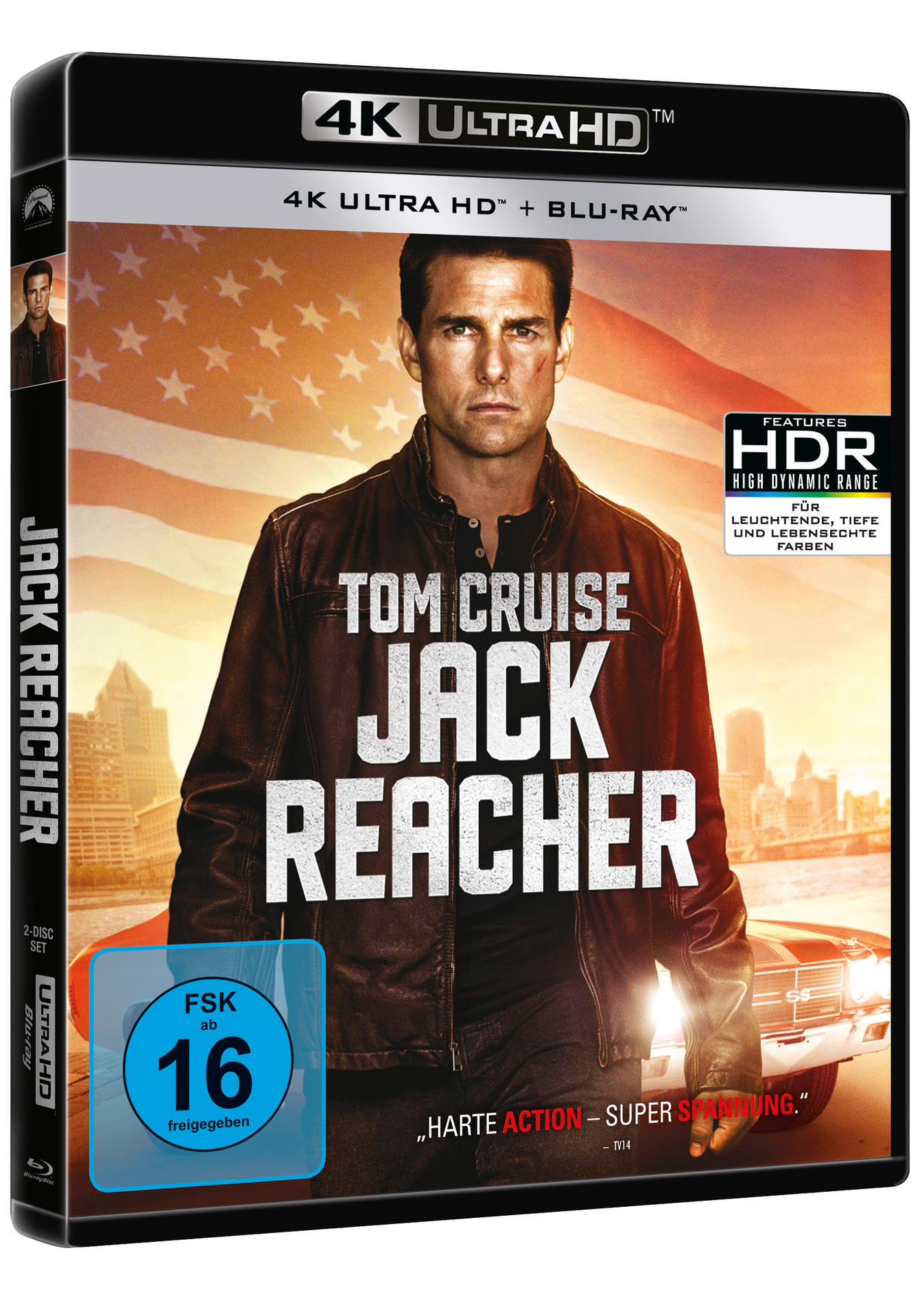 Filmcover von 'Jack Reacher' mit Tom Cruise. Enthält Titel, Bild des Schauspielers und Bewertungen.