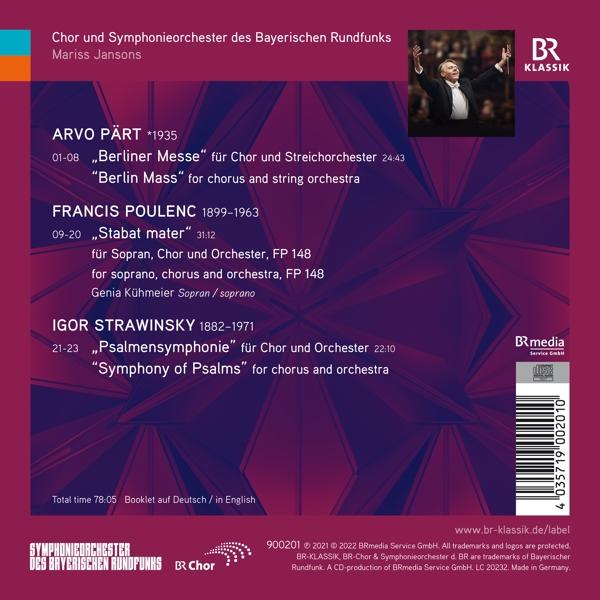 Kühmeier/Jansons/BRSO - Pärt-Poulenc-Strawinsky  - (CD)
