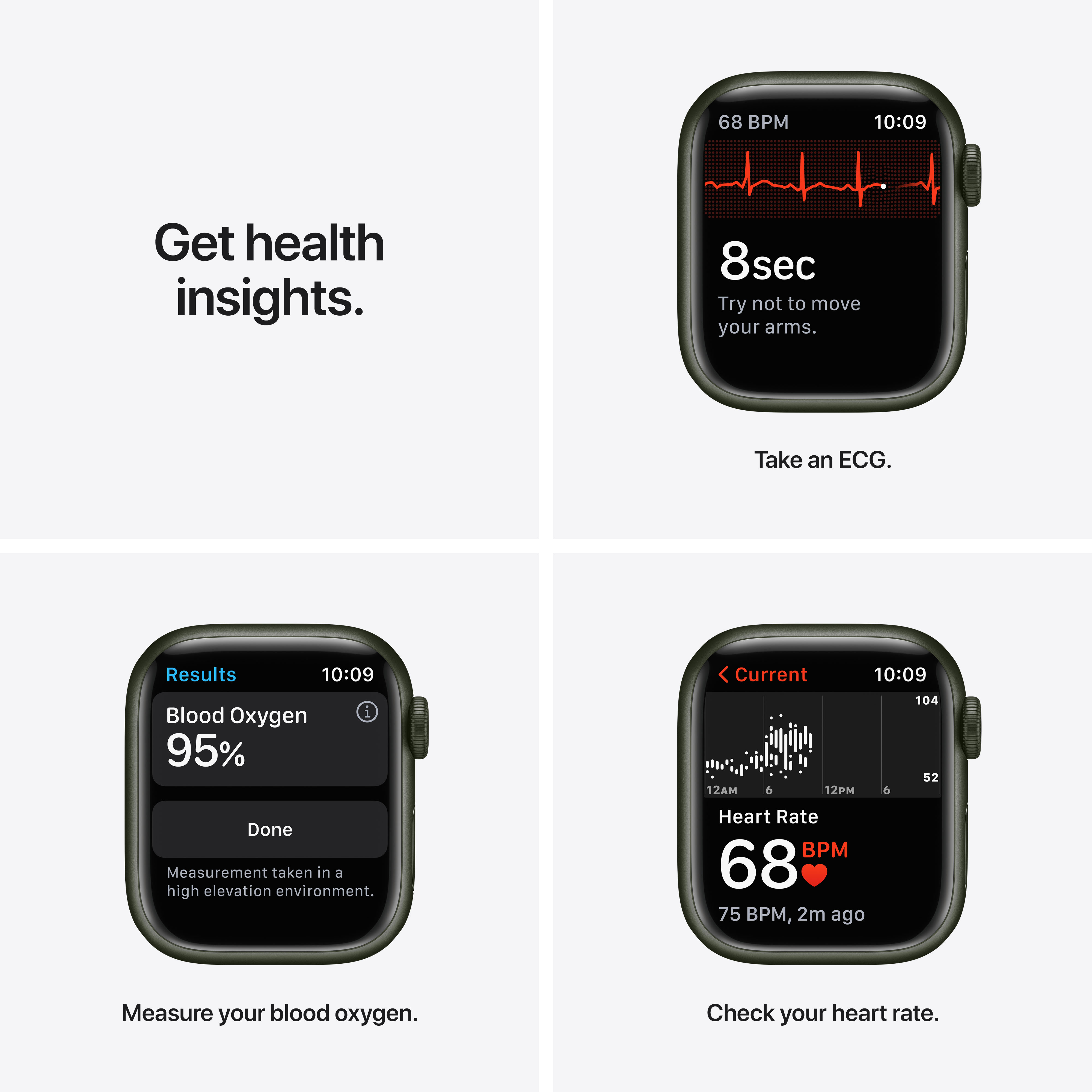 APPLE Watch Series 7 41 mm groen aluminium / groene sportband