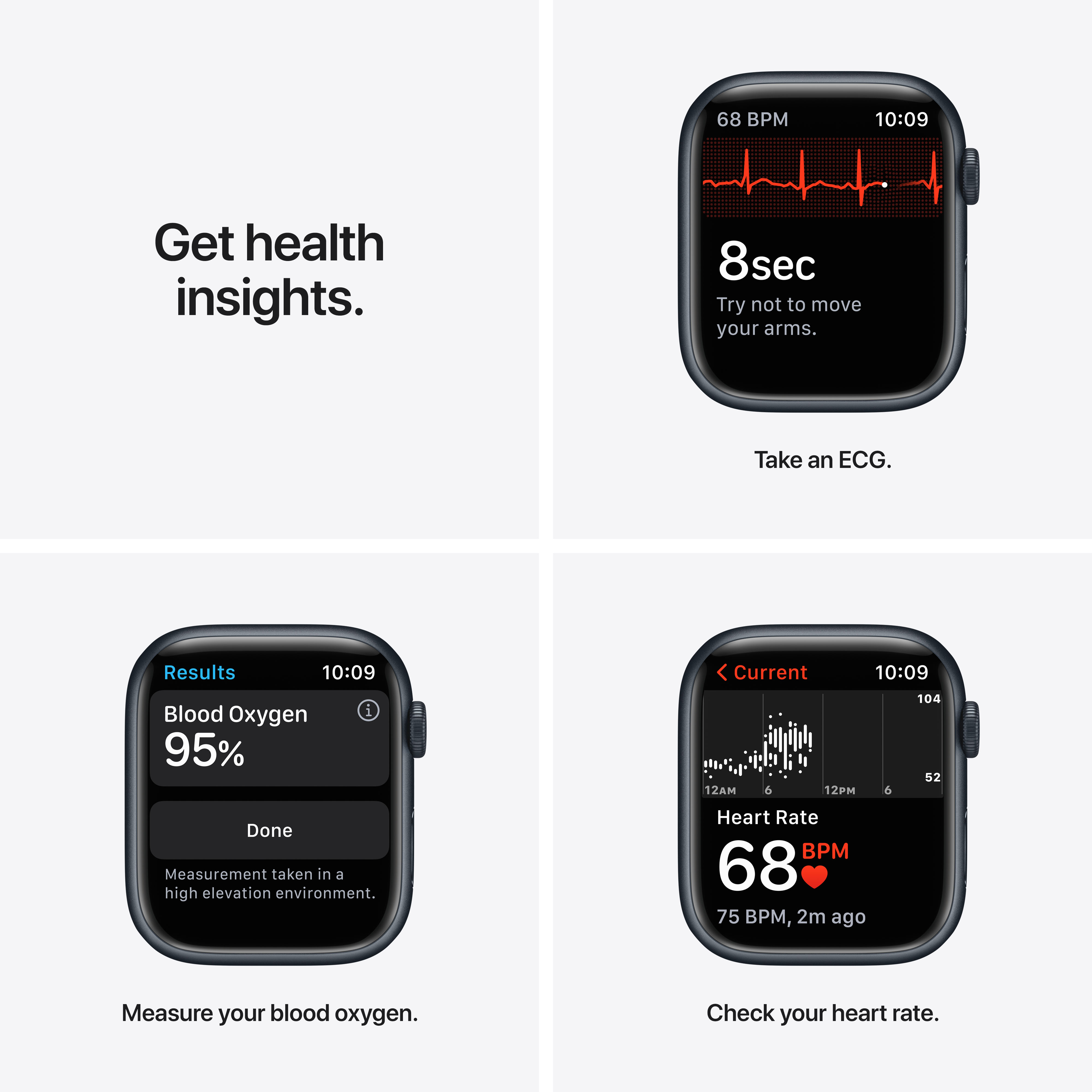 APPLE Watch Series 7 45 mm middernacht aluminium / middernacht sportband