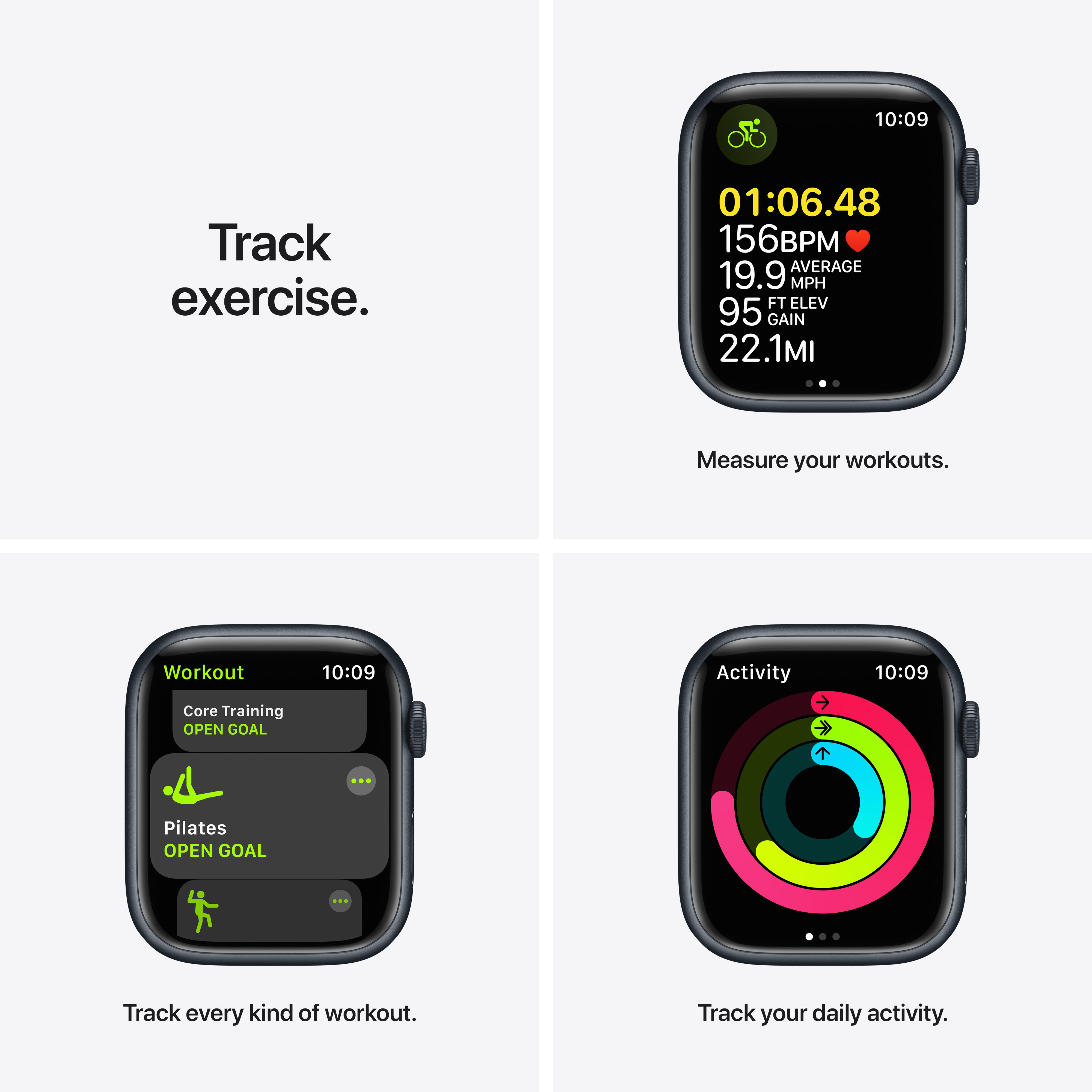 APPLE Watch Series 7 45 mm middernacht aluminium / middernacht sportband