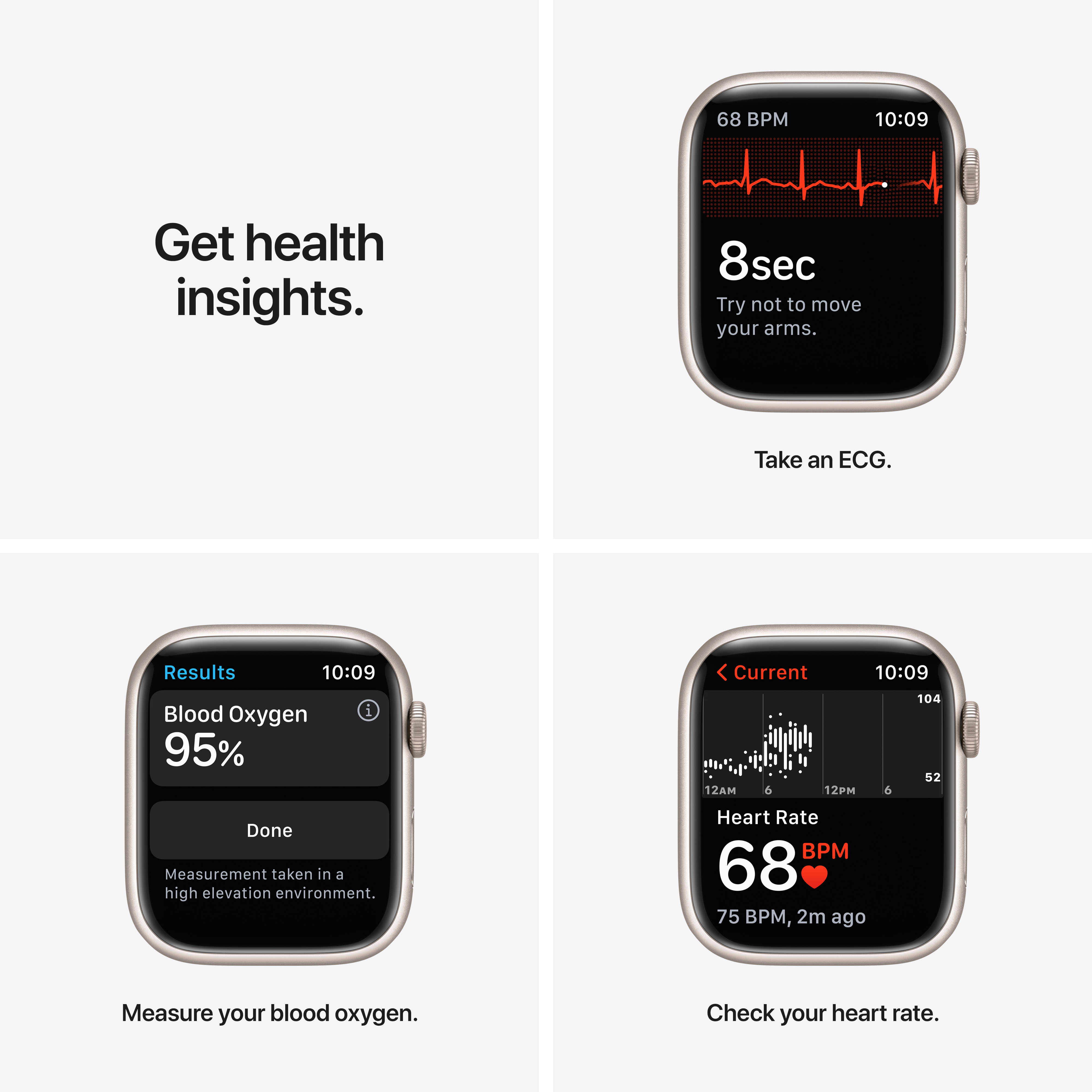 APPLE Watch Series 7 45 mm sterrenlicht aluminium / sterrenlicht sportband