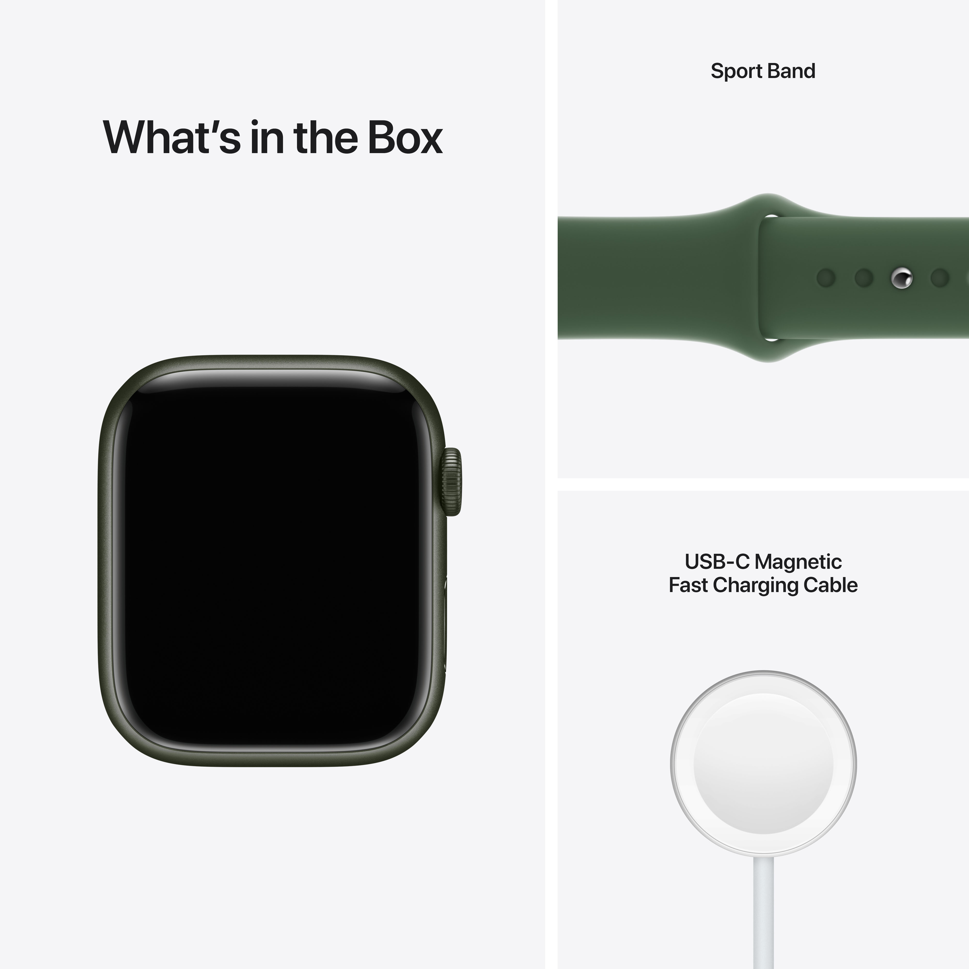 APPLE Watch Series 7 45 mm groen aluminium / groene sportband