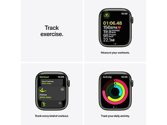 APPLE Watch Series 7 45 mm groen aluminium / groene sportband