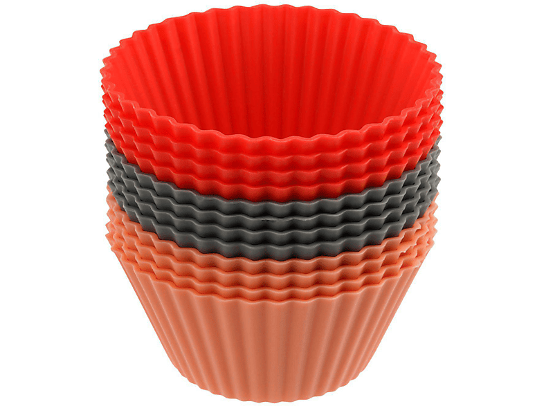 Dr. Oetker 1263 Muffinform, Rot, Schwarz, Spülmaschinengeeignet