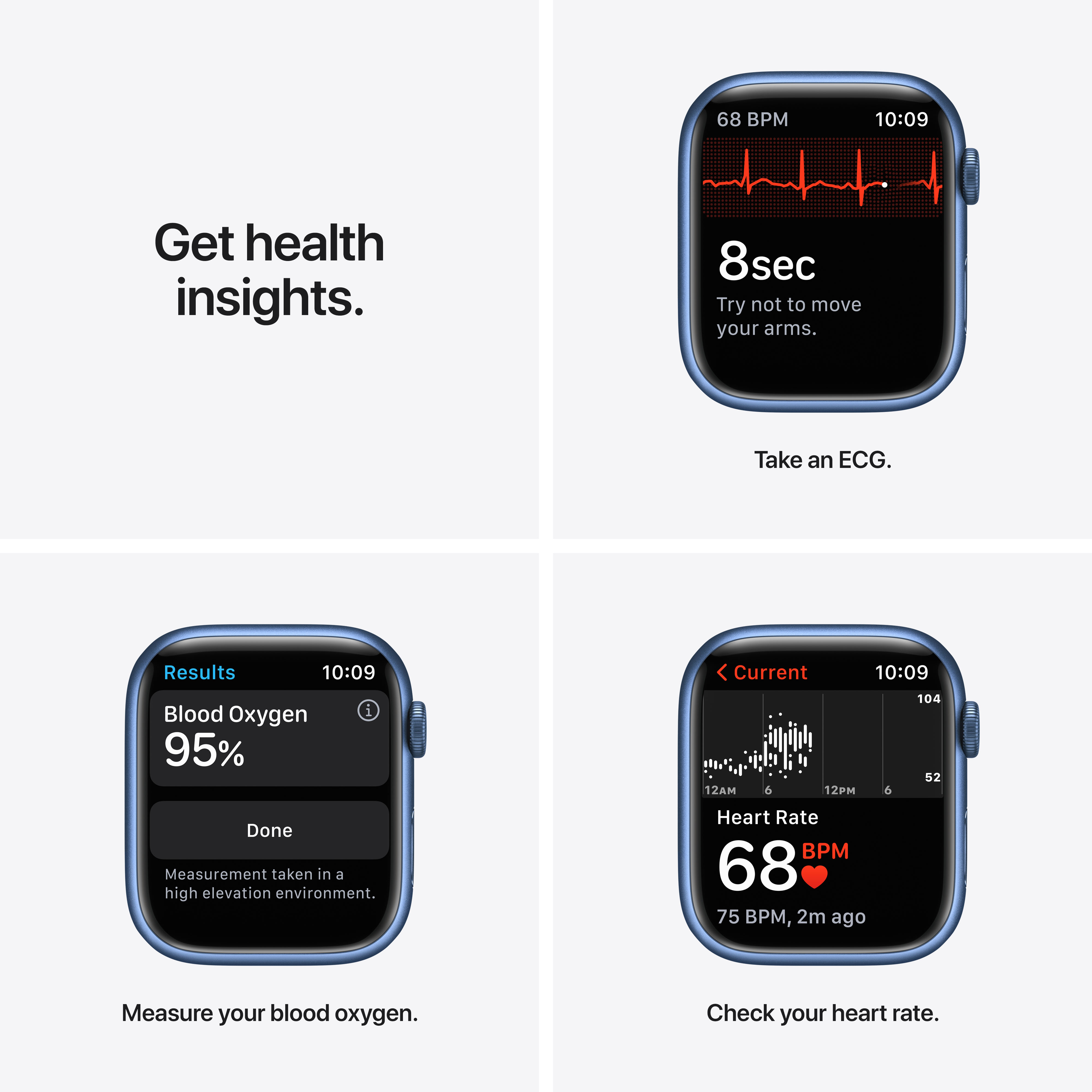 APPLE Watch Series 7 Cellular 45 mm blauw aluminium / blauwe sportband