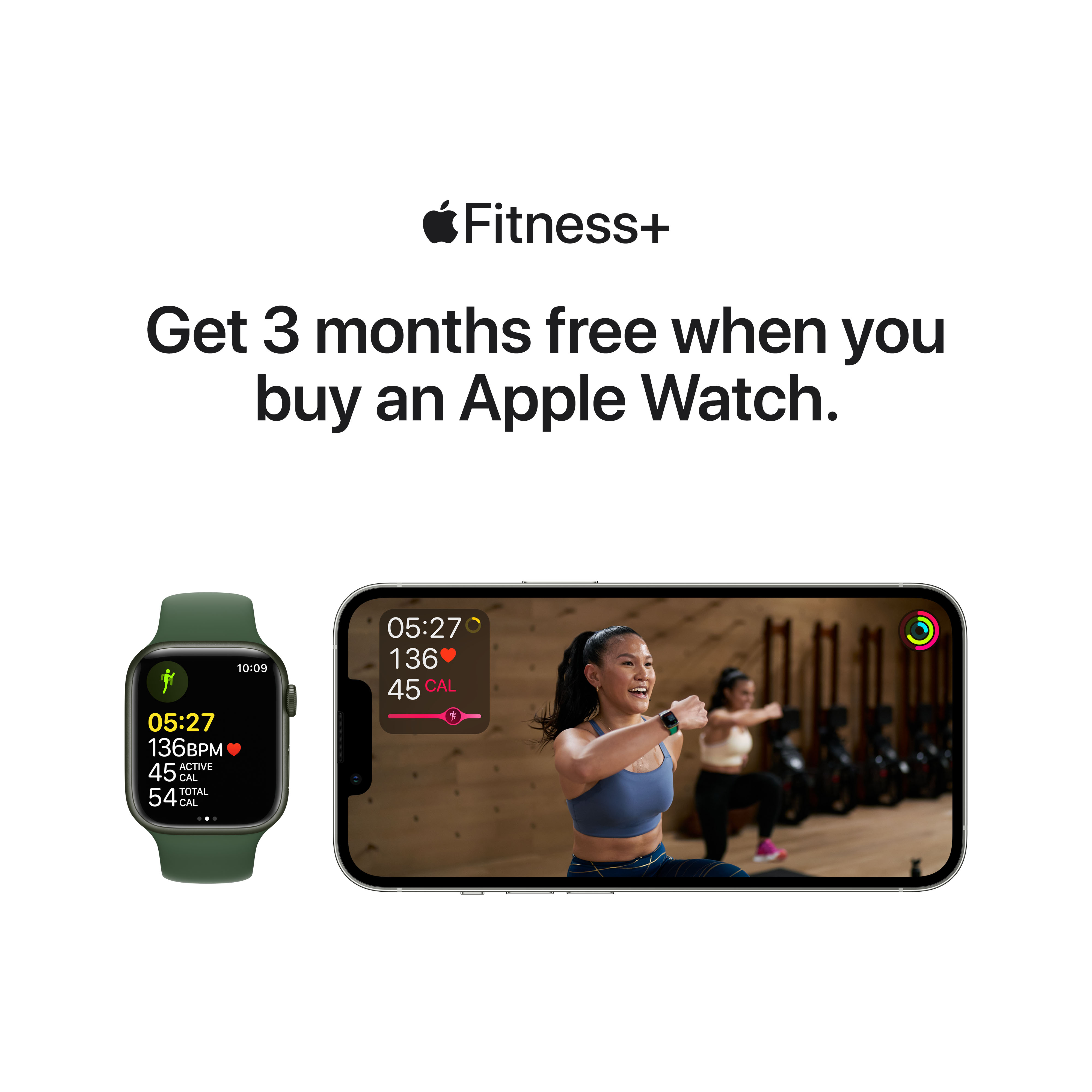 APPLE Watch Series 7 Cellular 45 mm groen aluminium / groene sportband