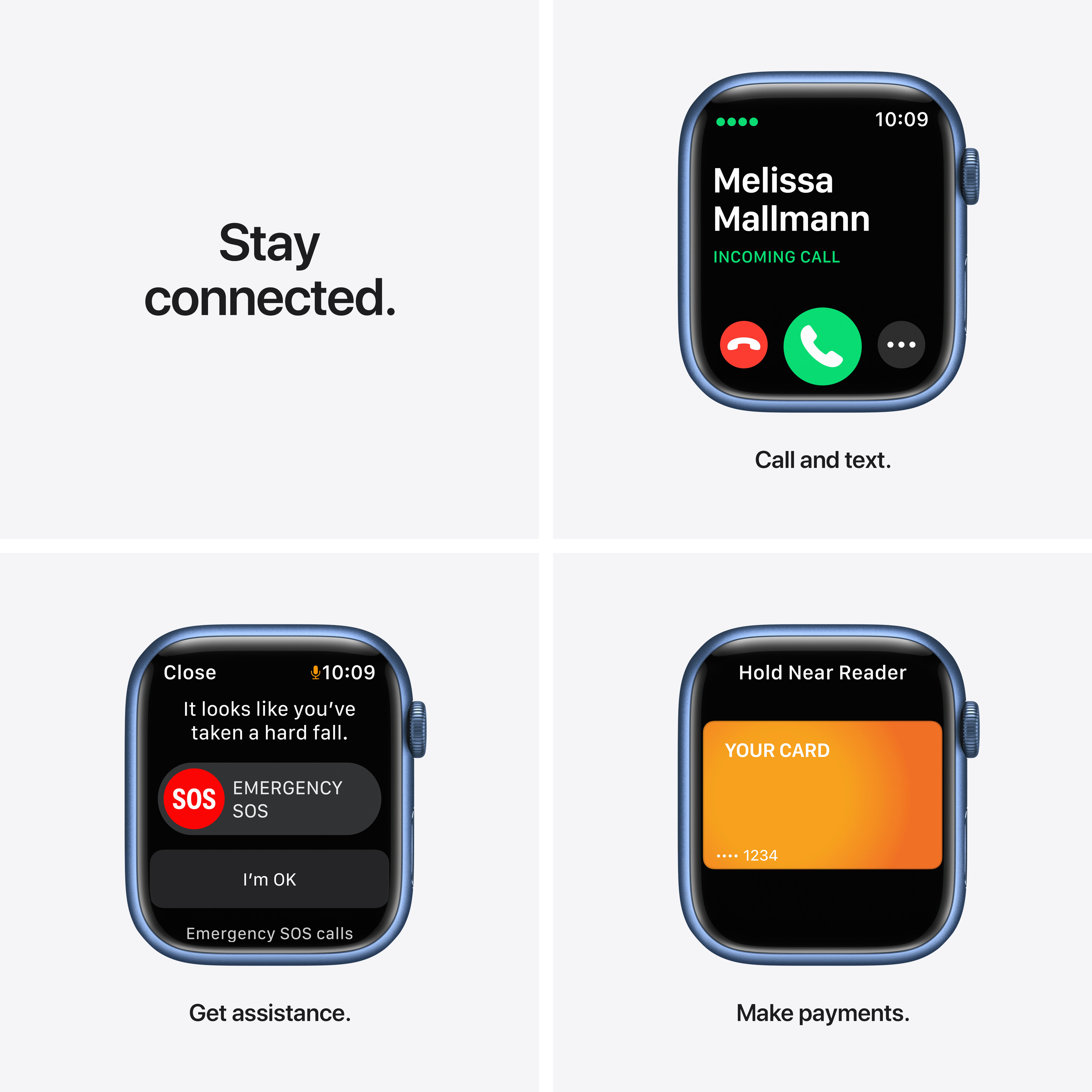 APPLE Watch Series 7 Cellular 45 mm blauw aluminium / blauwe sportband